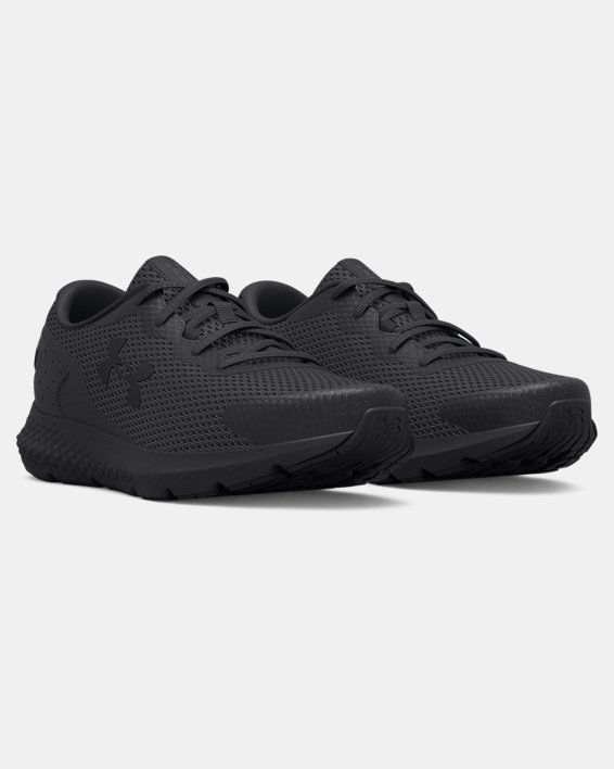 Men's UA Charged Rogue 3 Running Shoes in Black image number 3